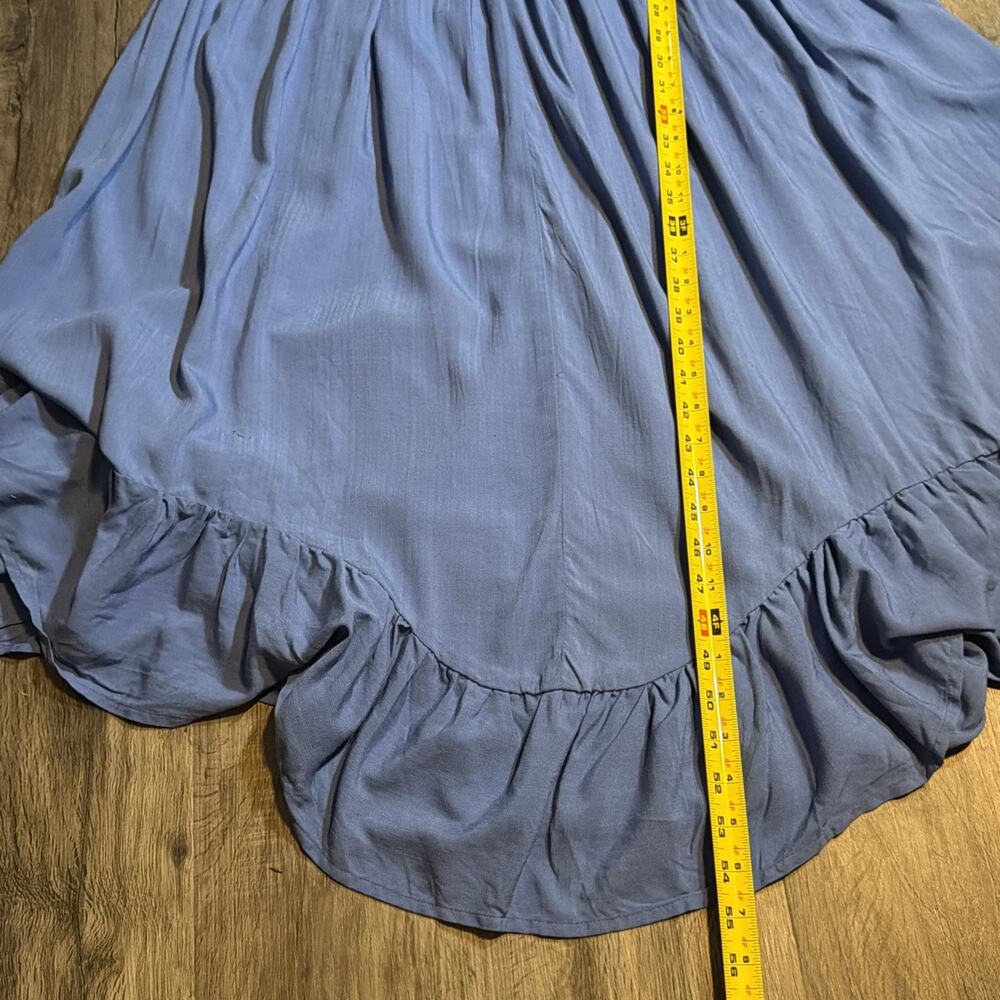 Cupshe Women's Size Small Blue Midi Maxi Dress Smocked Waist Cottagecore Boho - Picture 8 of 8